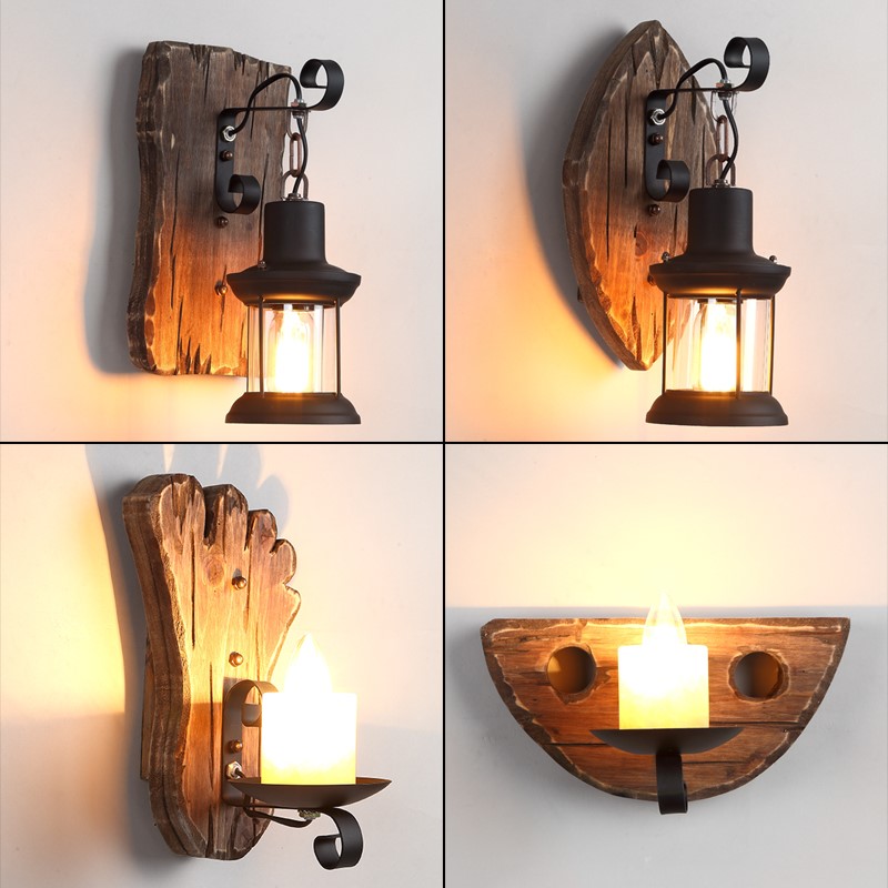 Lighting Decoration On Wall - 거실에 대 한 나무 벽 램프