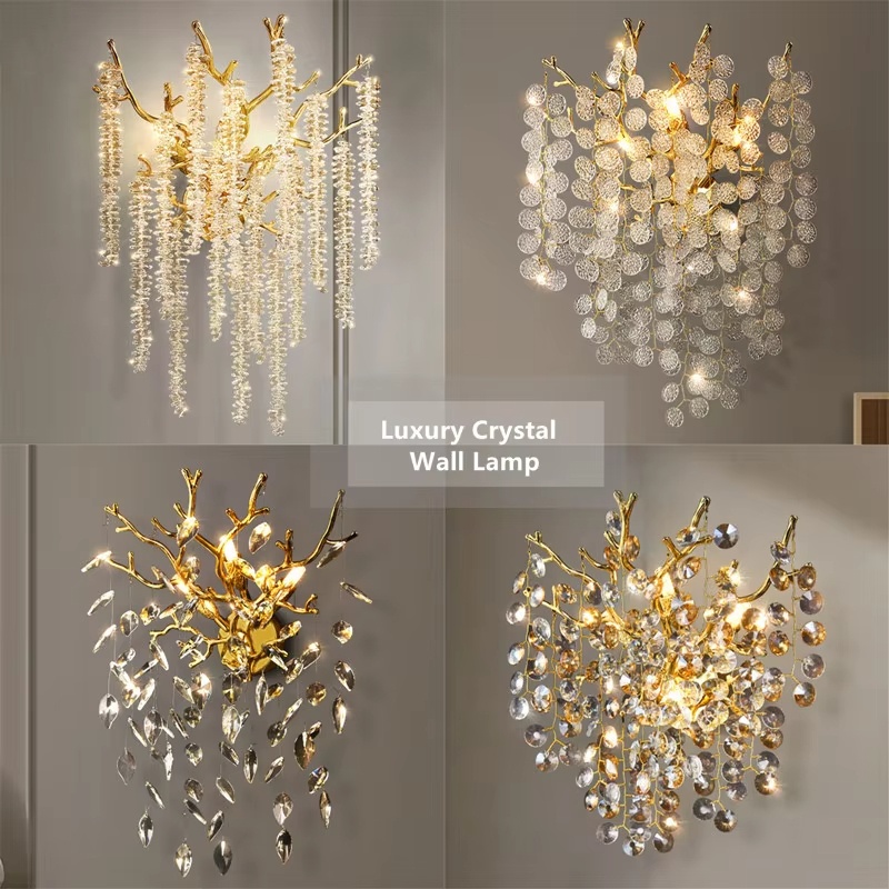 Lighting Decoration On Wall - 모던 럭셔리 크리스탈 벽 램프, 거실