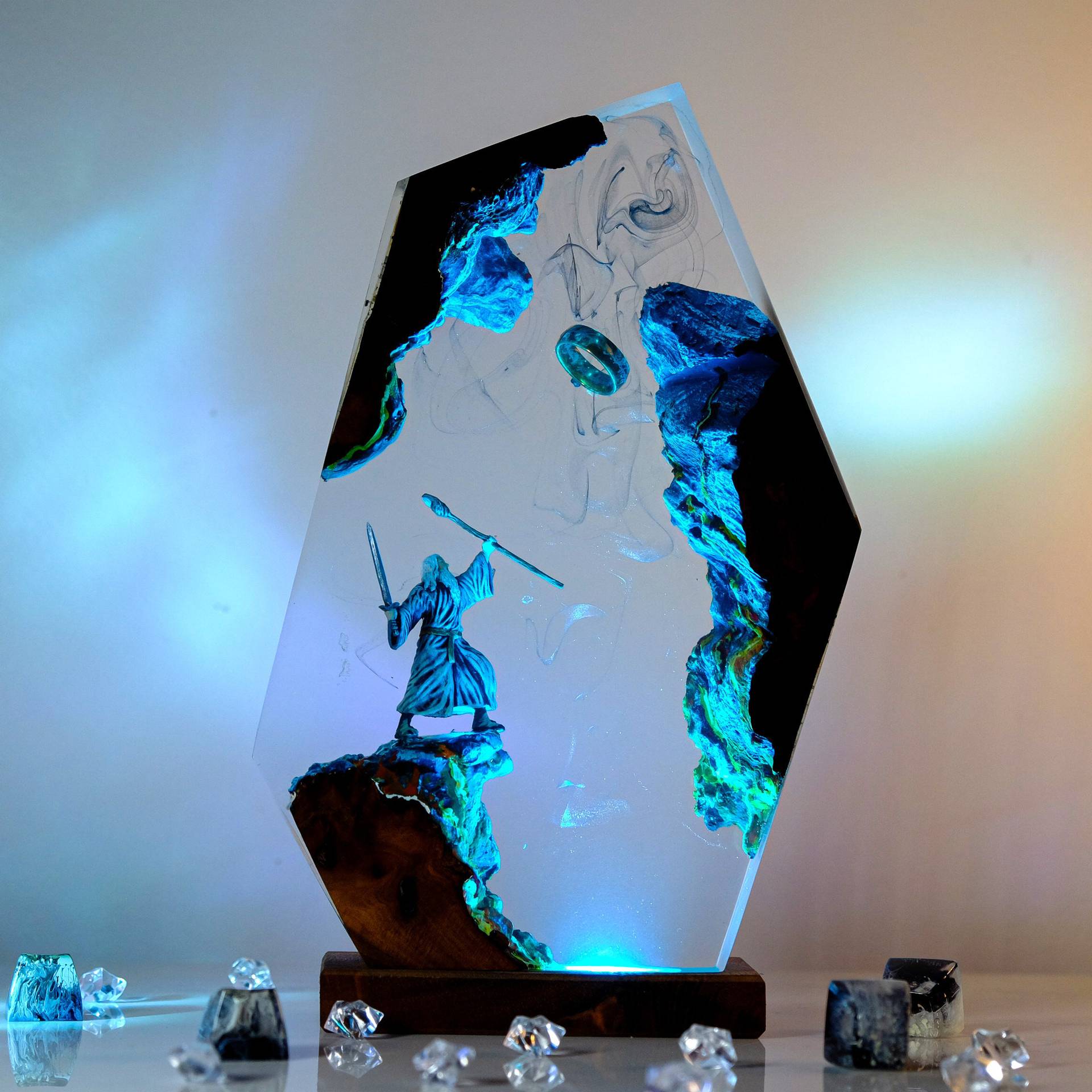 Decor Lighting Table Lamps - 영화 장면 피규어 테이블 레진 램프