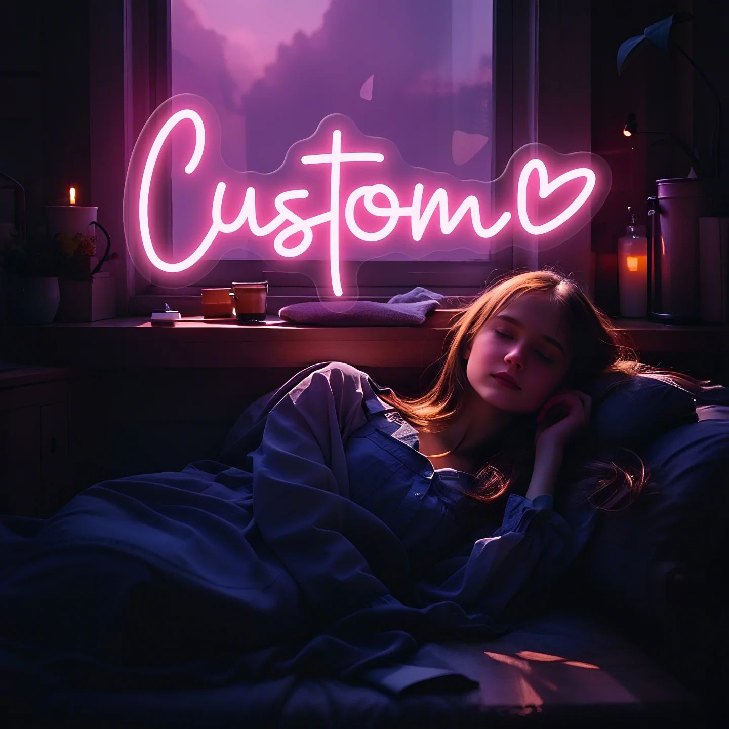 Neon Sign Custom Led - 맞춤형 LED 네온사인 하트 USB 전원