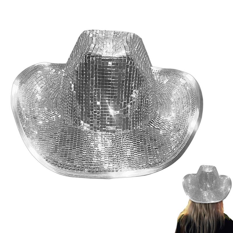 Disco Ball Mirror - 디스코 볼 카우보이 모자 카우보이 캡