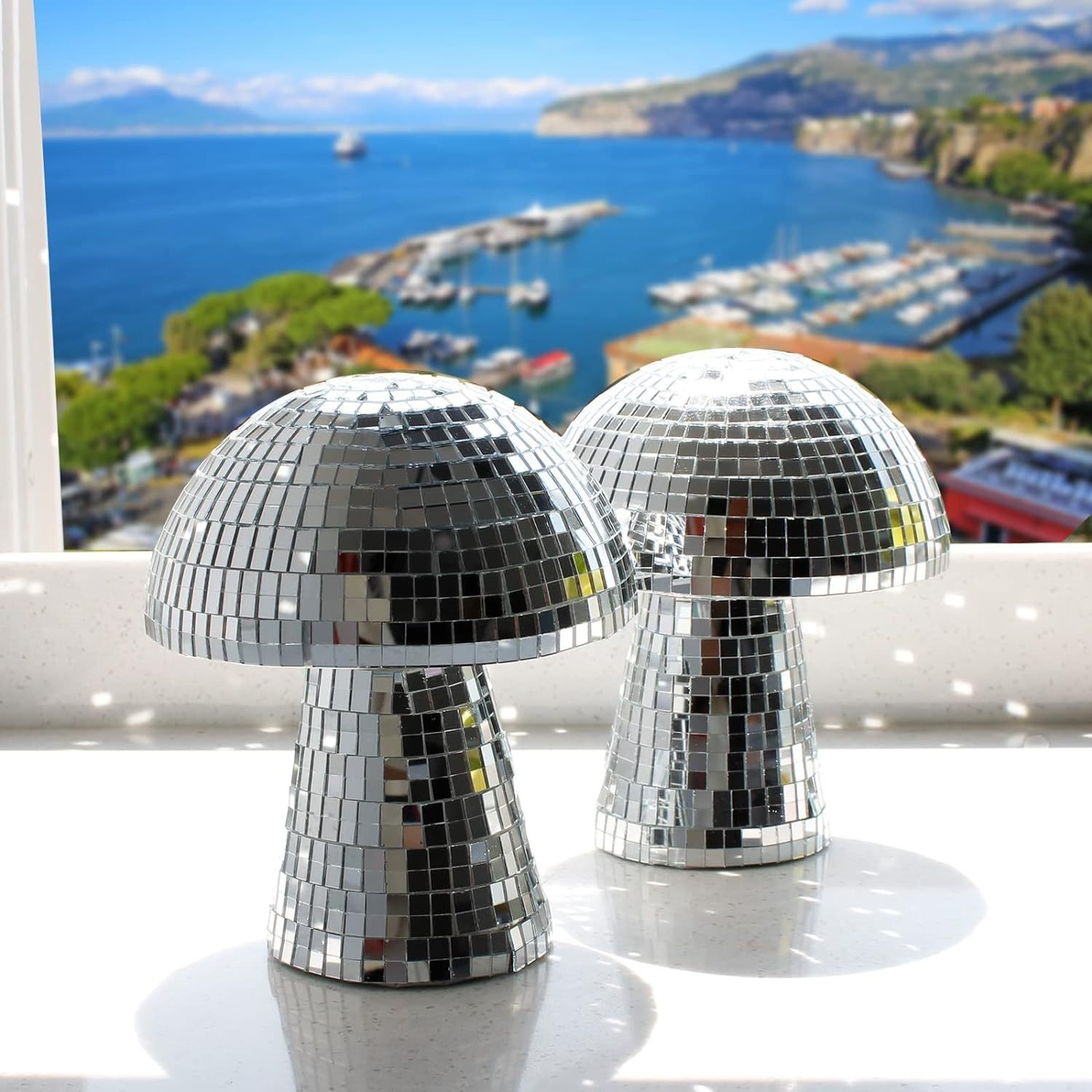 Disco Ball Mirror - 버섯 모양 디스코볼 거울 유리 타일