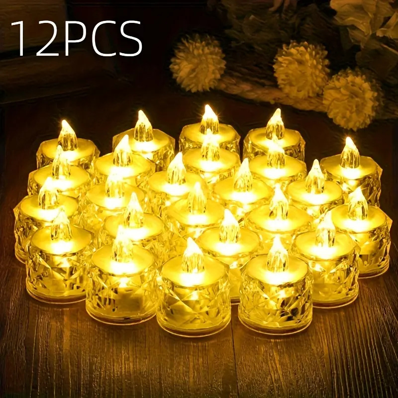 Decor Lighting Pack - 12팩 무화염 LED 티라이트 양초, 할로윈