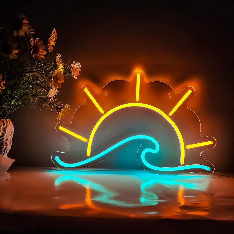 Lighting Decor Sunrise - 일몰 일출 네온사인 바다 위의 태양