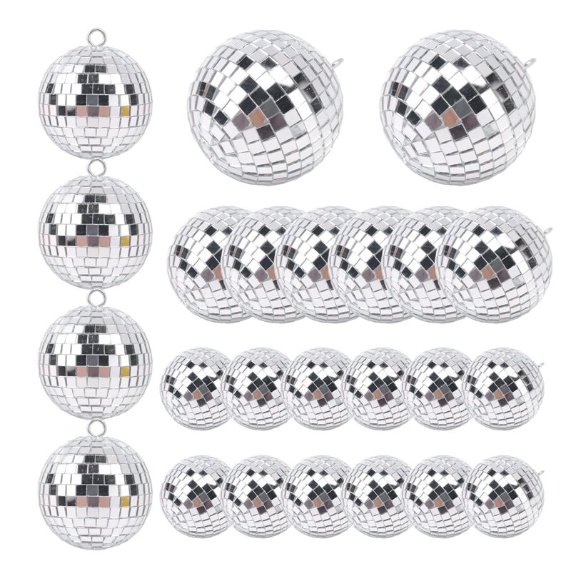 Disco Ball Mirror - BHBD-24개 미러 디스코볼 걸이 장식, 유리