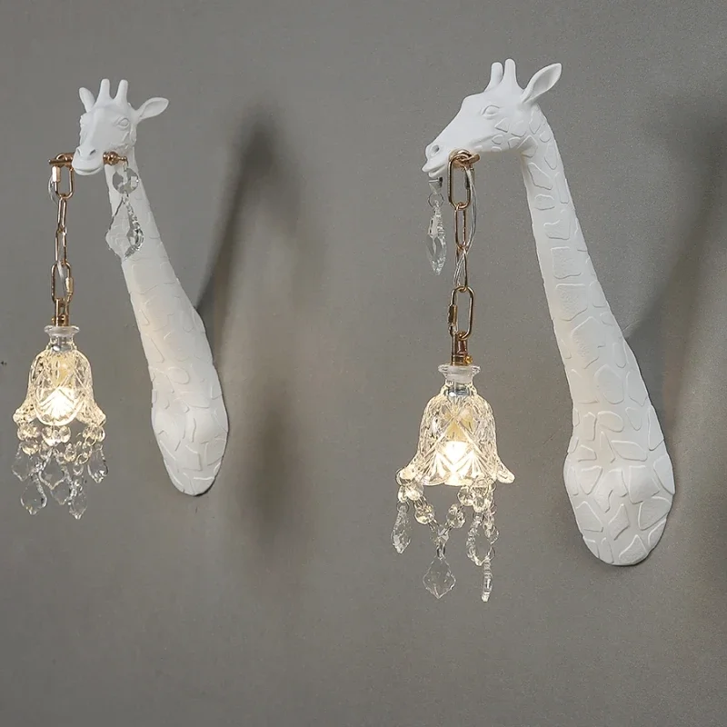 Lighting Decoration On Wall - 북유럽 새로운 수지 기린 LED 벽