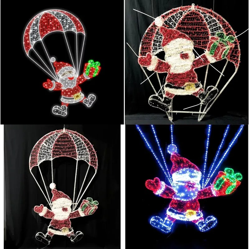 핫세일 LED 산타 2D 패턴 조명 - 공원 크리스마스 - Decor Lighting Sales 리뷰 및 가격