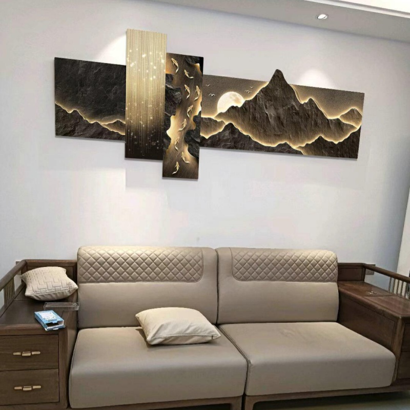 현대식 LED 거실 장식 그림, 새로운 중국풍 풍요를  - Lighting Decoration On Wall 리뷰 및 가격