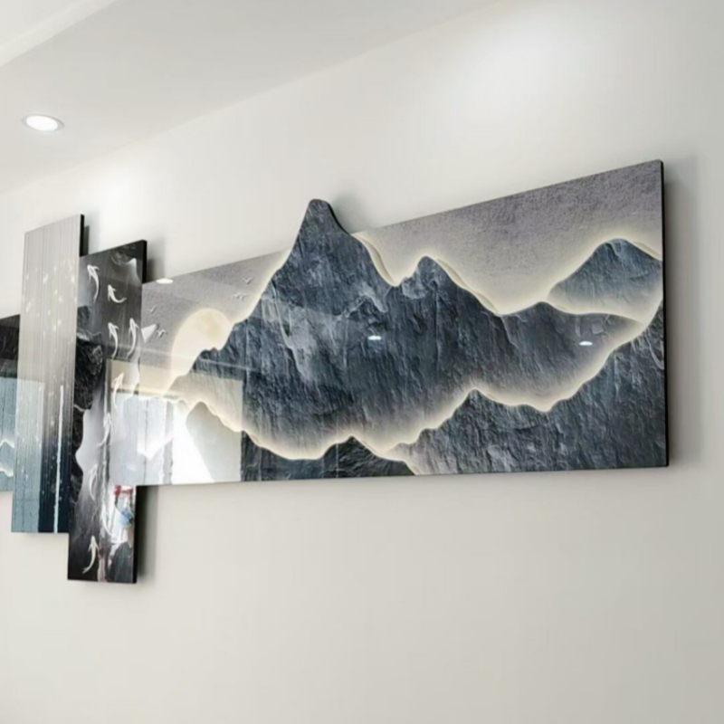 현대식 LED 거실 장식 그림, 새로운 중국풍 풍요를  - Lighting Decoration On Wall 리뷰 및 가격