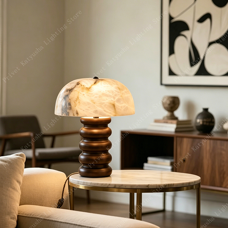 레트로 알라바스터 버섯 모양 테이블 램프, 홈 데코 아 - Lighting Home Decor Items 리뷰 및 가격