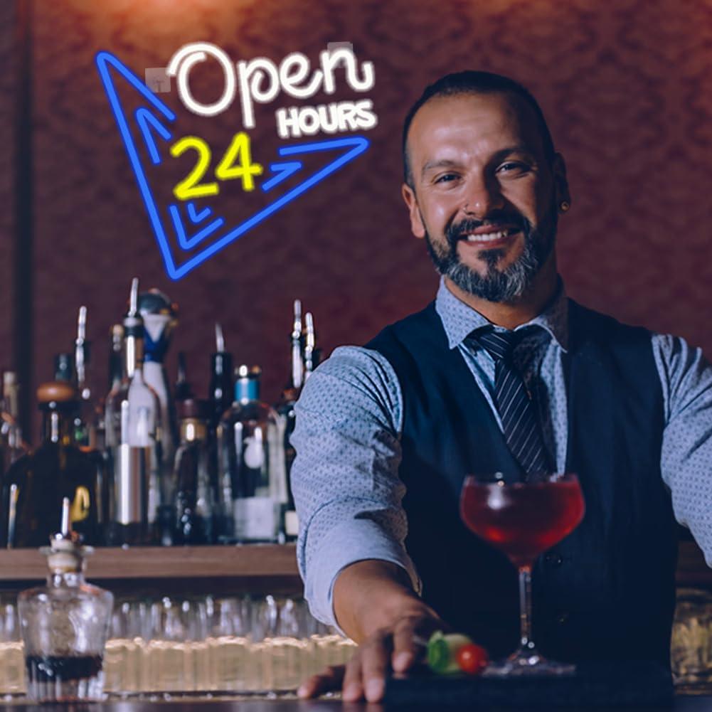 24시간 영업 네온사인 조광 가능 LED 조명 (바,  - Decor Lighting Opening Hours 리뷰 및 가격