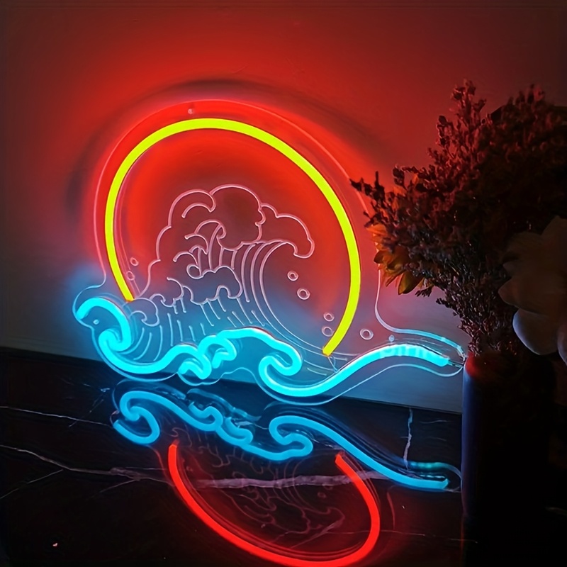 웨이브 월 네온 라이트 사인 일출 일몰 LED 네온 사 - Lighting Decor Sunrise 리뷰 및 가격