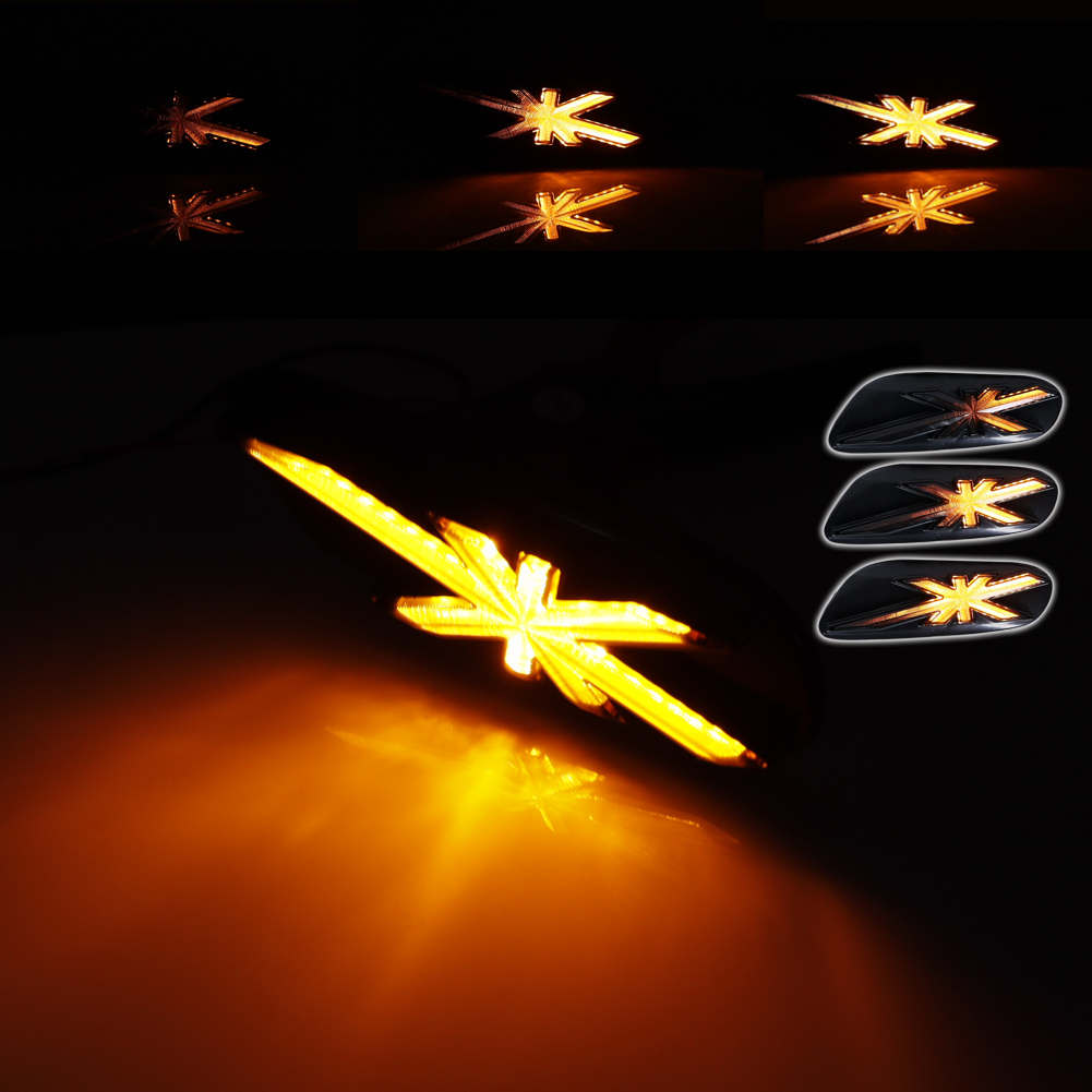 2pcs 훈제 렌즈 유니온 잭 앰버 LED 펜더 사이드 - Union Lighting & Decor Photos 리뷰 및 가격