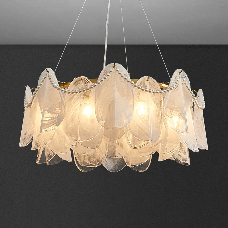 럭셔리 유리 샹들리에 조명 램프 거실 펜던트 조명 홈  - Lighting Home Decor Items 리뷰 및 가격