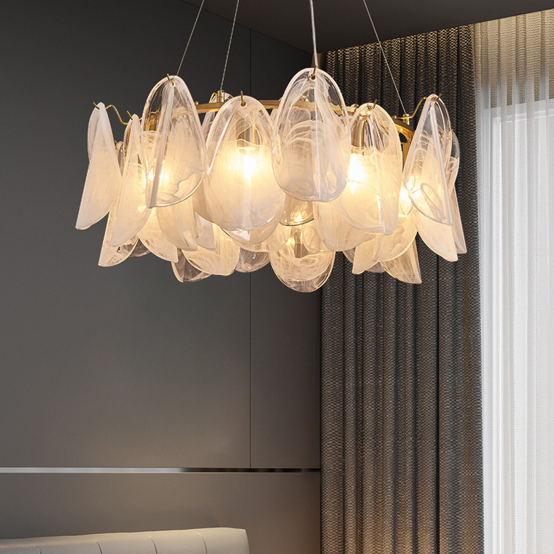 럭셔리 유리 샹들리에 조명 램프 거실 펜던트 조명 홈  - Lighting Home Decor Items 리뷰 및 가격