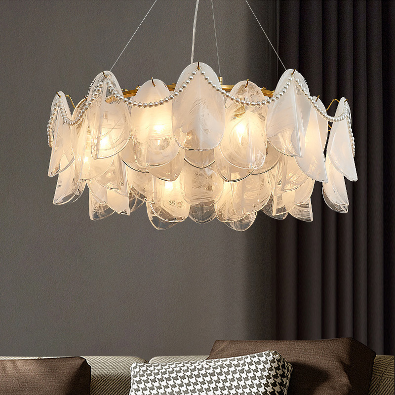 럭셔리 유리 샹들리에 조명 램프 거실 펜던트 조명 홈  - Lighting Home Decor Items 리뷰 및 가격