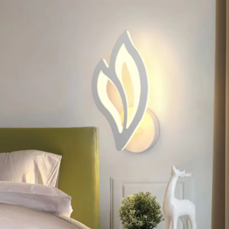 홈 LED 벽 램프 크리 에이 티브 잎 모양 침대 옆  - Lighting Home Decor Items 리뷰 및 가격