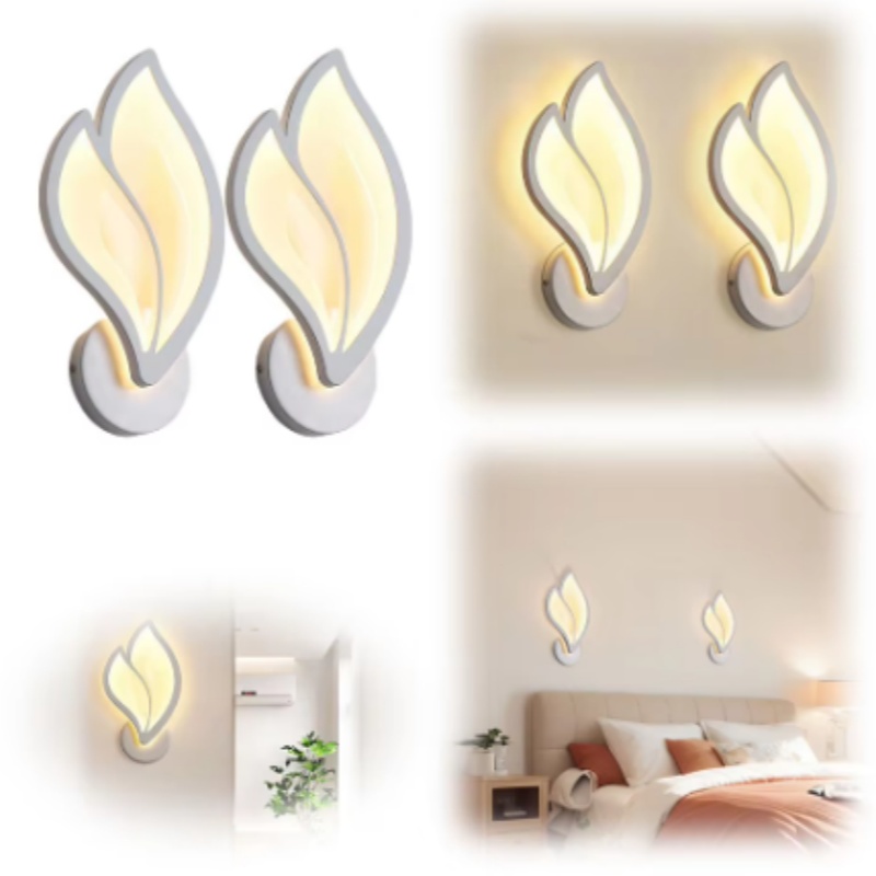 홈 LED 벽 램프 크리 에이 티브 잎 모양 침대 옆  - Lighting Home Decor Items 리뷰 및 가격