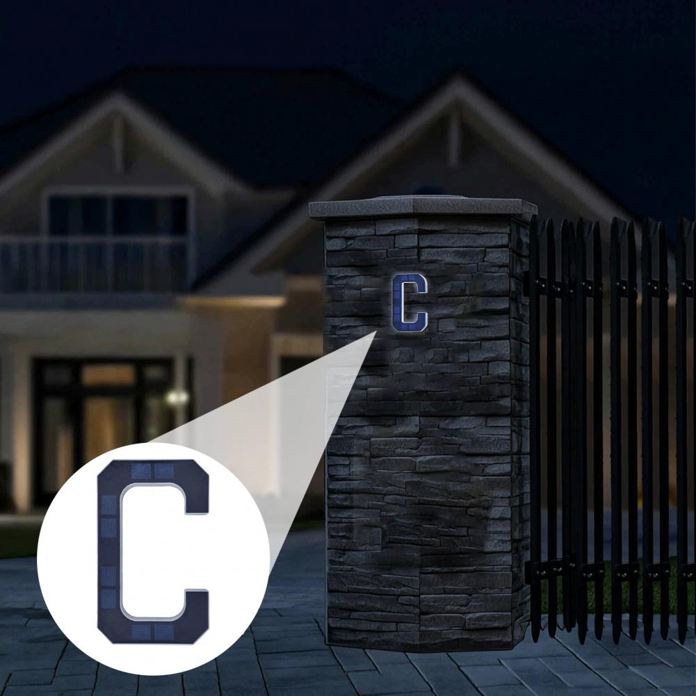 태양광 주소 번호 표시판, LED 조명 A-D 글자 및 - Lighting Decor For House 리뷰 및 가격