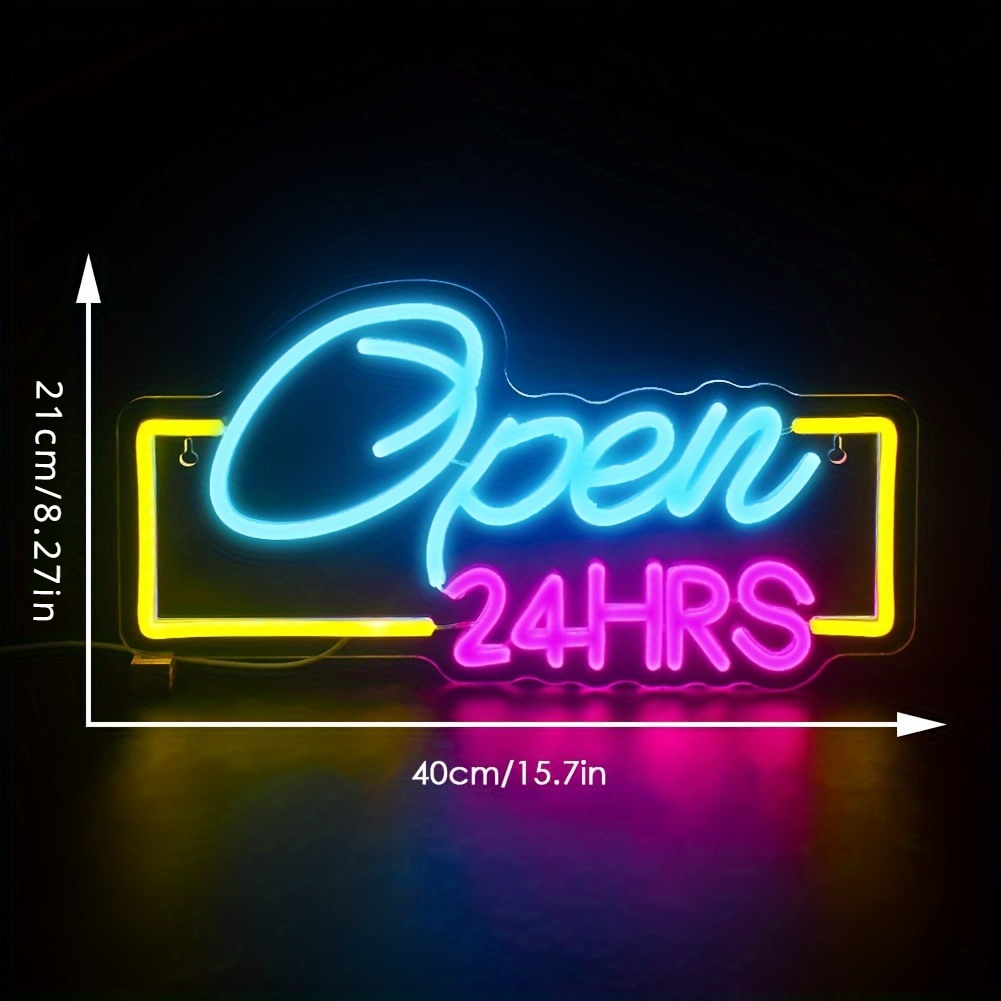 벽 장식용 LED 네온 사인 조명, 실내 LED 야간  - Decor Lighting Opening Hours 리뷰 및 가격