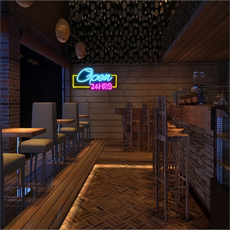 벽 장식용 LED 네온 사인 조명, 실내 LED 야간  - Decor Lighting Opening Hours 리뷰 및 가격