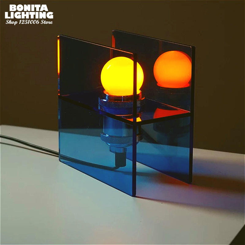 기하학적 아크릴 테이블 램프 모던 미니멀리스트 호라이즌 - Lighting Decor Sunrise 리뷰 및 가격