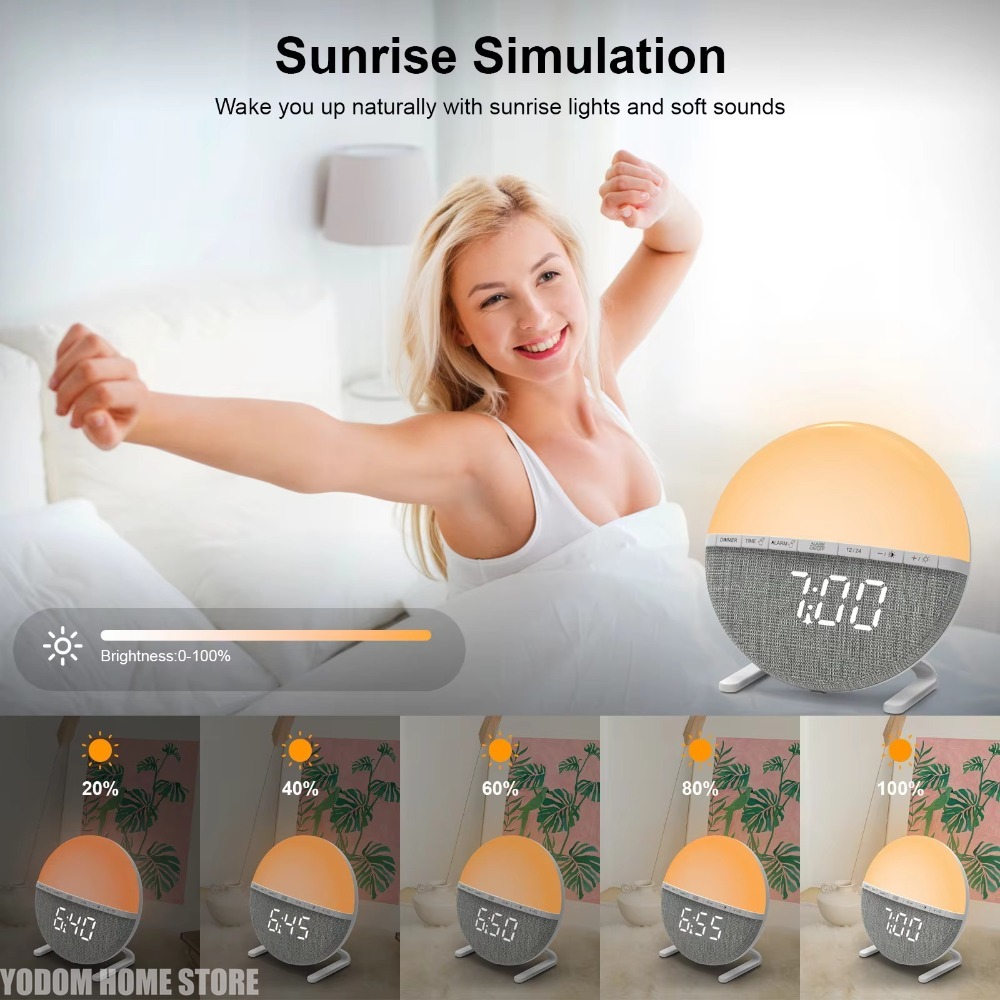 일출 알람 시계 기상등 - 자연음 디지털 시계 (홈데코 - Lighting Decor Sunrise 리뷰 및 가격