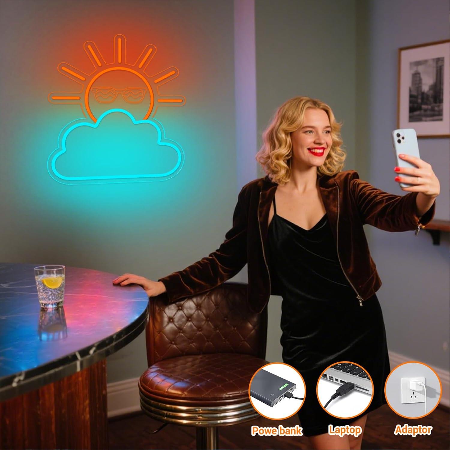 일출 일몰 네온사인 USB 전원 LED 조명 침실 거실 - Lighting Decor Sunrise 리뷰 및 가격