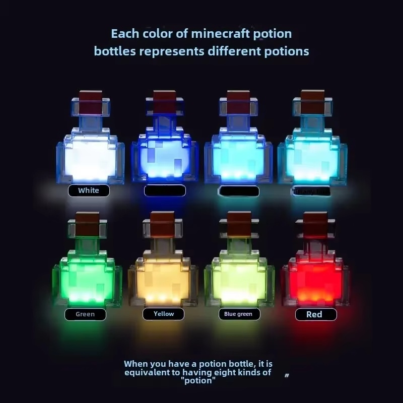 충전식 포션 병 모양 LED 무드등 7색 변환 픽셀 스 - Lighting Home Decor Items 리뷰 및 가격