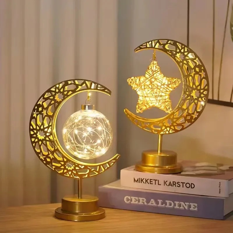 라마단 LED 야간 조명 회전하는 철제 달과 별 이드  - Led Moon Lamp 리뷰 및 가격
