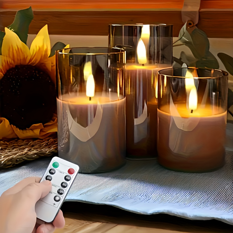 3개 세트 충전식 기둥 모양 인조 캔들, 리모컨 포함, - Decor Lighting Pack 리뷰 및 가격
