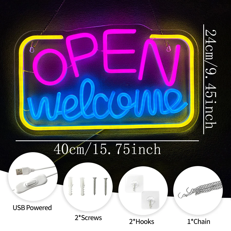 24시간 영업 네온사인, 벽 장식용 LED 네온 조명  - Decor Lighting Opening Hours 리뷰 및 가격