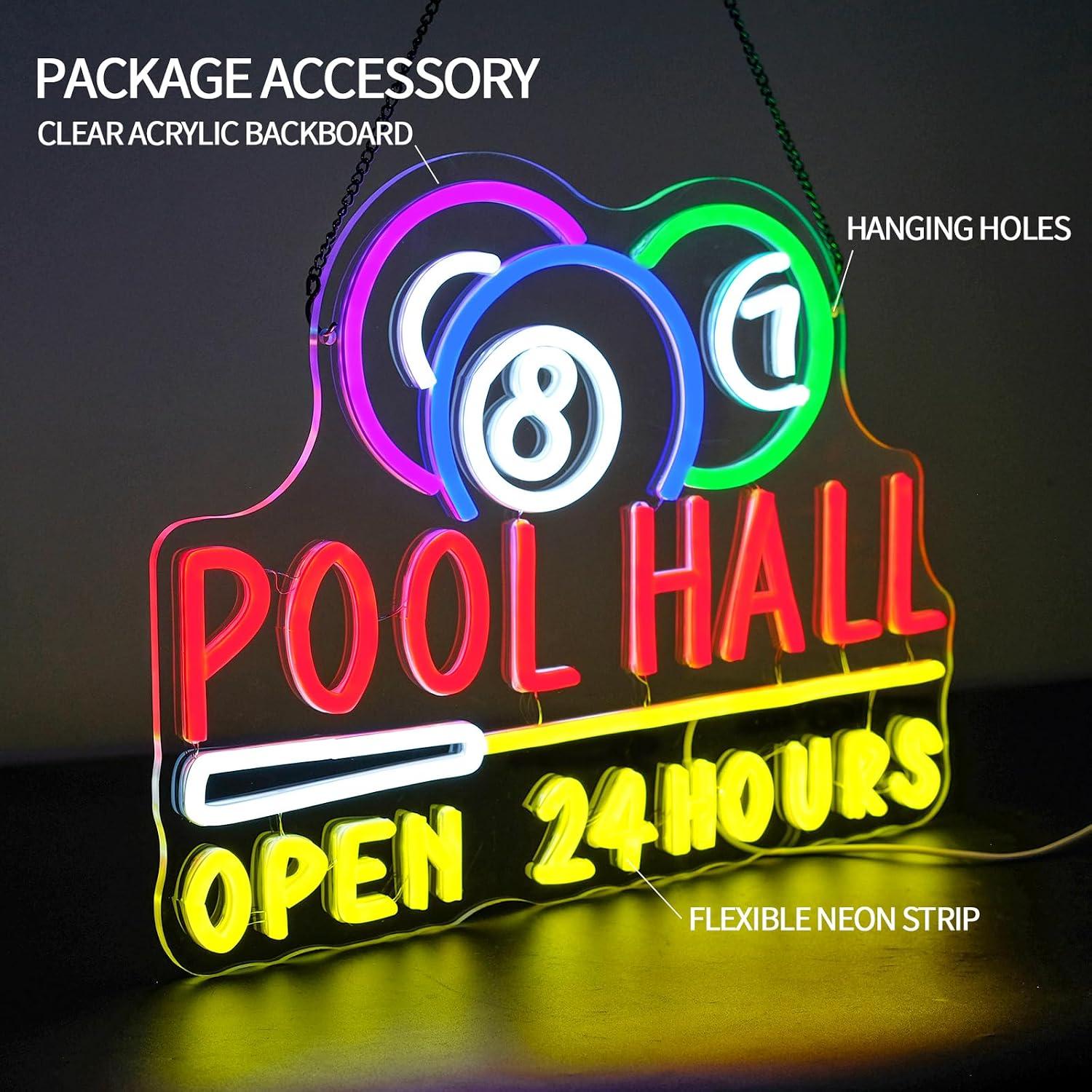 당구장 24시간 영업 네온사인 USB 디밍 가능 LED - Decor Lighting Opening Hours 리뷰 및 가격