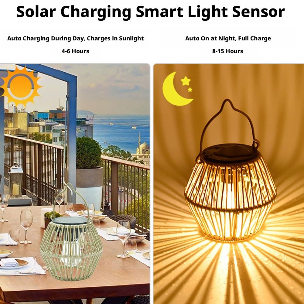 IP65 방수 태양광 라탄 랜턴 걸이식 테이블 조명 야 - Lighting Table Decor 리뷰 및 가격
