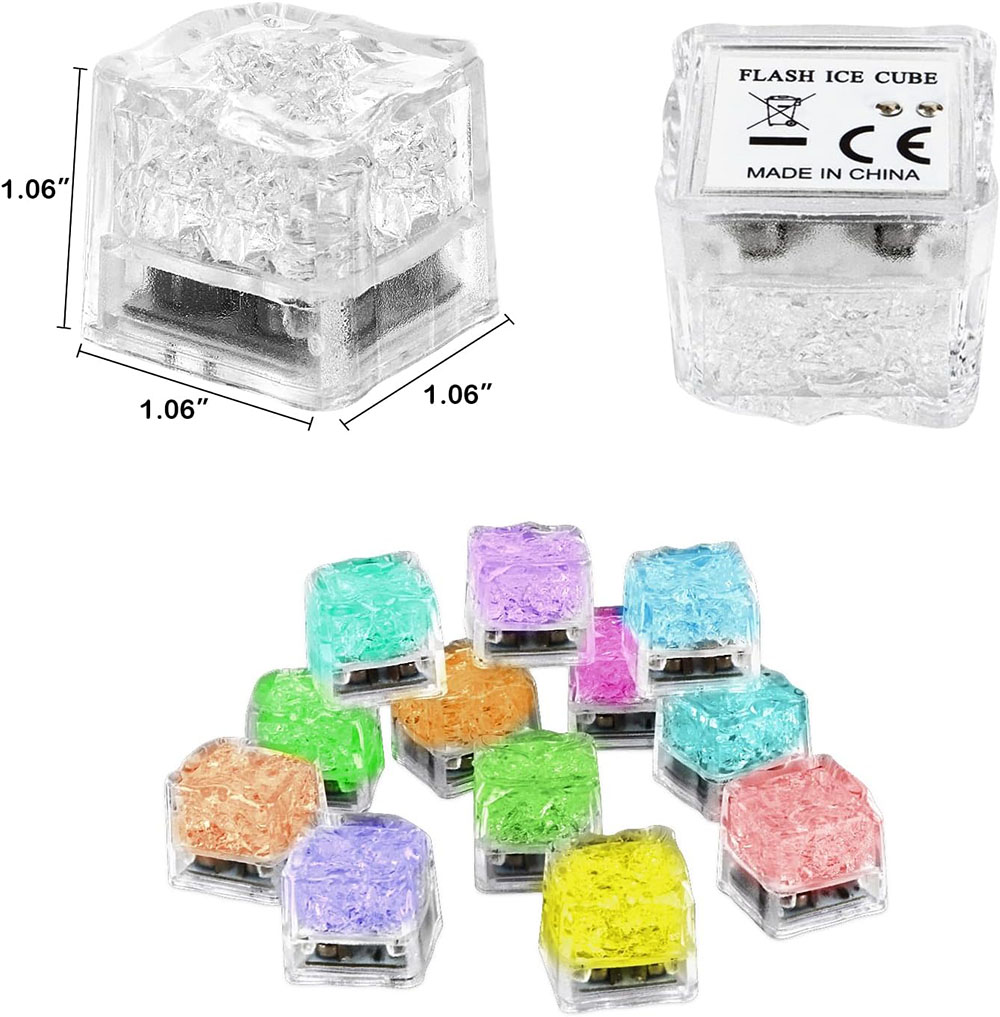 50/100개 LED 아이스 큐브, 어둠 속에서 빛나는 - Decor Lighting Pack 리뷰 및 가격
