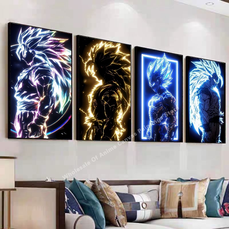 애니메이션 드래곤 볼 Wukong 네온 불빛 효과 포스 - Lighting Home Decor Items 리뷰 및 가격