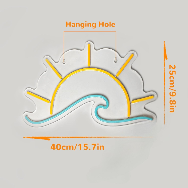 일몰 일출 네온사인 바다 위의 태양 네온 조명 웨이브  - Lighting Decor Sunrise 리뷰 및 가격