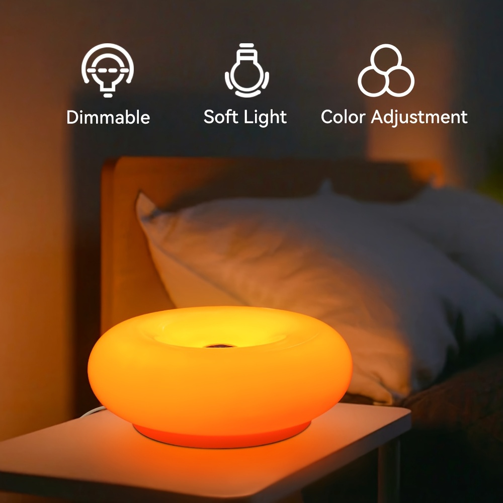 미국 특허받은 레트로 모던 도넛 램프, 창의적인 오렌지 - Lighting Table Decor 리뷰 및 가격