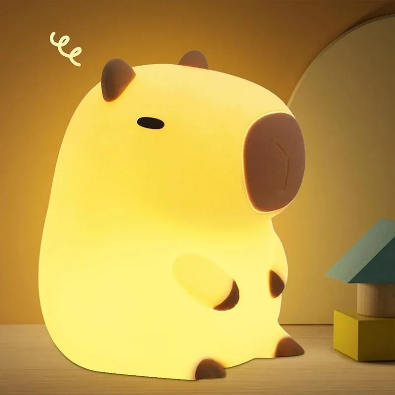 귀여운 애완용 카피바라 수면등 만화 실리콘 창의적인 침 - Decor Lighting Sales 리뷰 및 가격