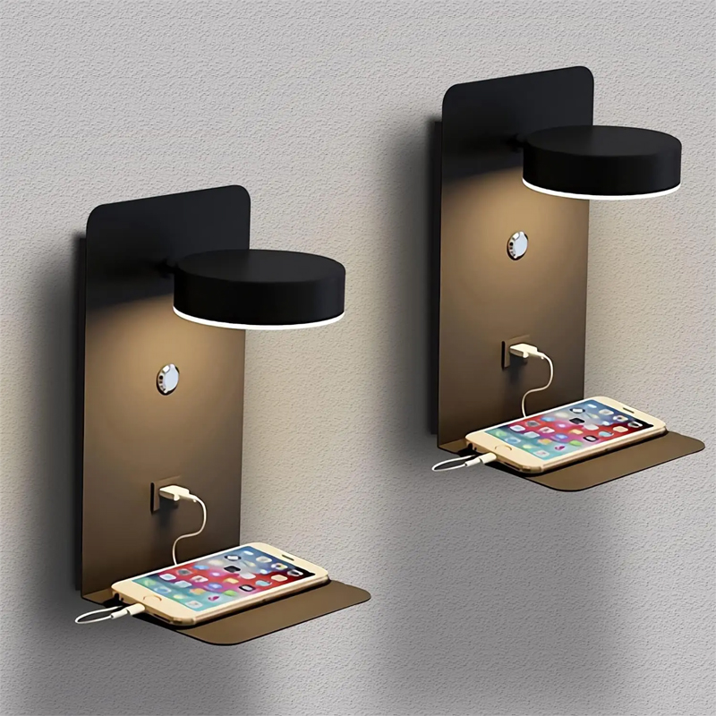 침실용 LED 벽 램프, USB 충전 벽 조명, 거실  - Lighting Decoration On Wall 리뷰 및 가격