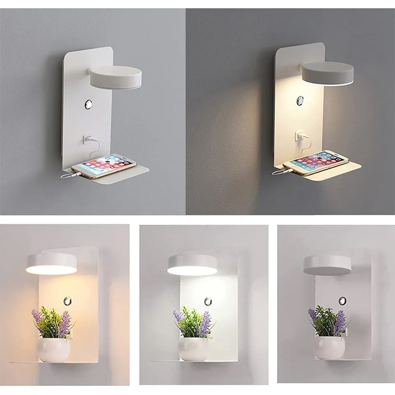 침실용 LED 벽 램프, USB 충전 벽 조명, 거실  - Lighting Decoration On Wall 리뷰 및 가격