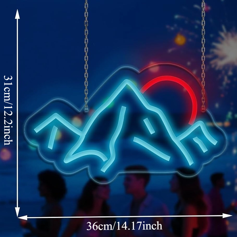 일출 일몰 네온사인 산 LED 네온 조명 광고용 침실  - Lighting Decor Sunrise 리뷰 및 가격